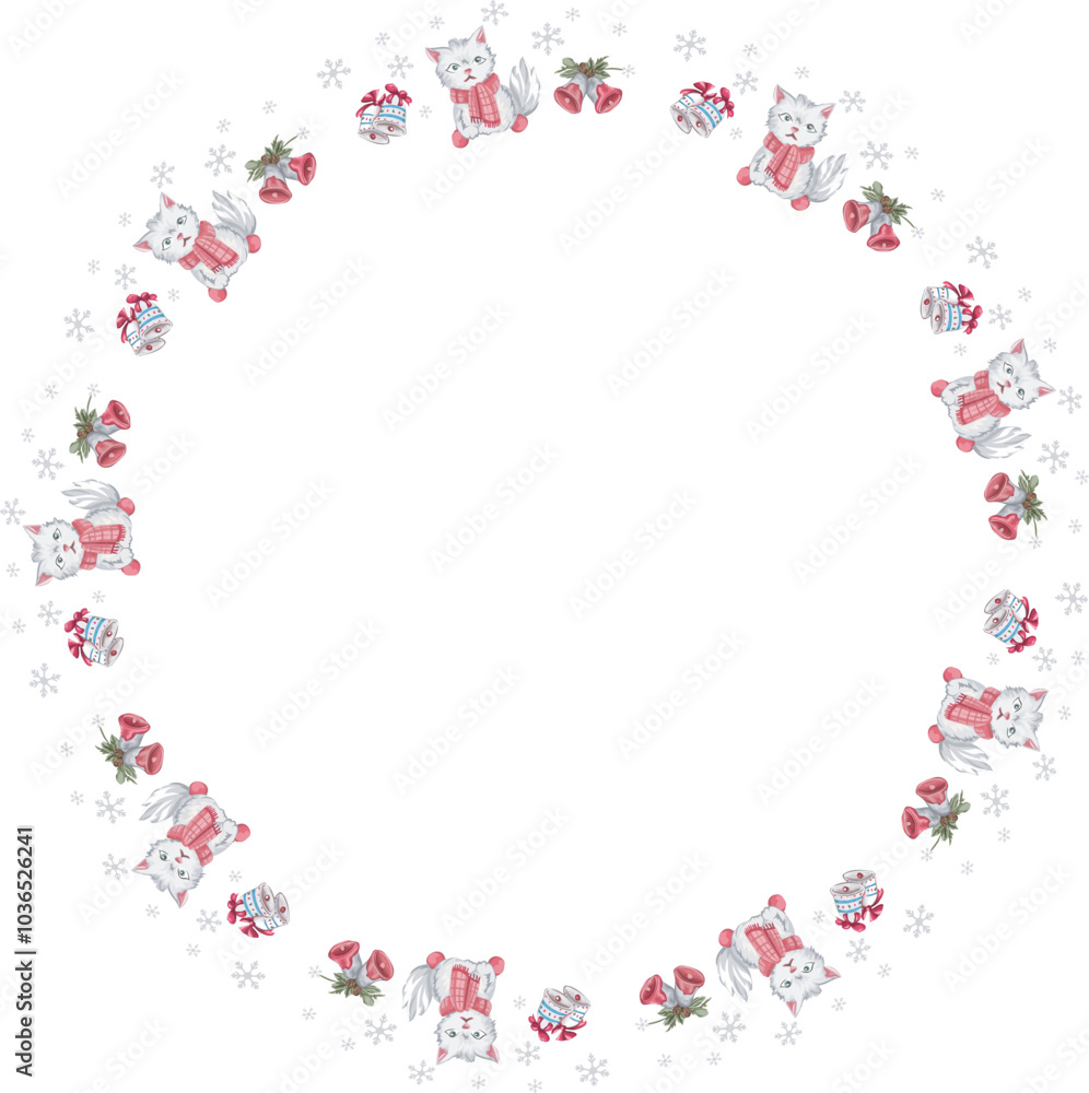 Cute christmas wreath. Vector illustration. Cute christmas wreath. Vector illustration.