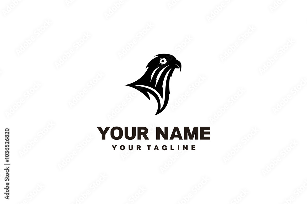 American Bird Head Wildlife Illustration Logo Design American Bird Head Wildlife Illustration Logo Design