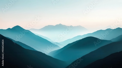 Serene mountain landscape with a clear blue sky, Nature, Majesty