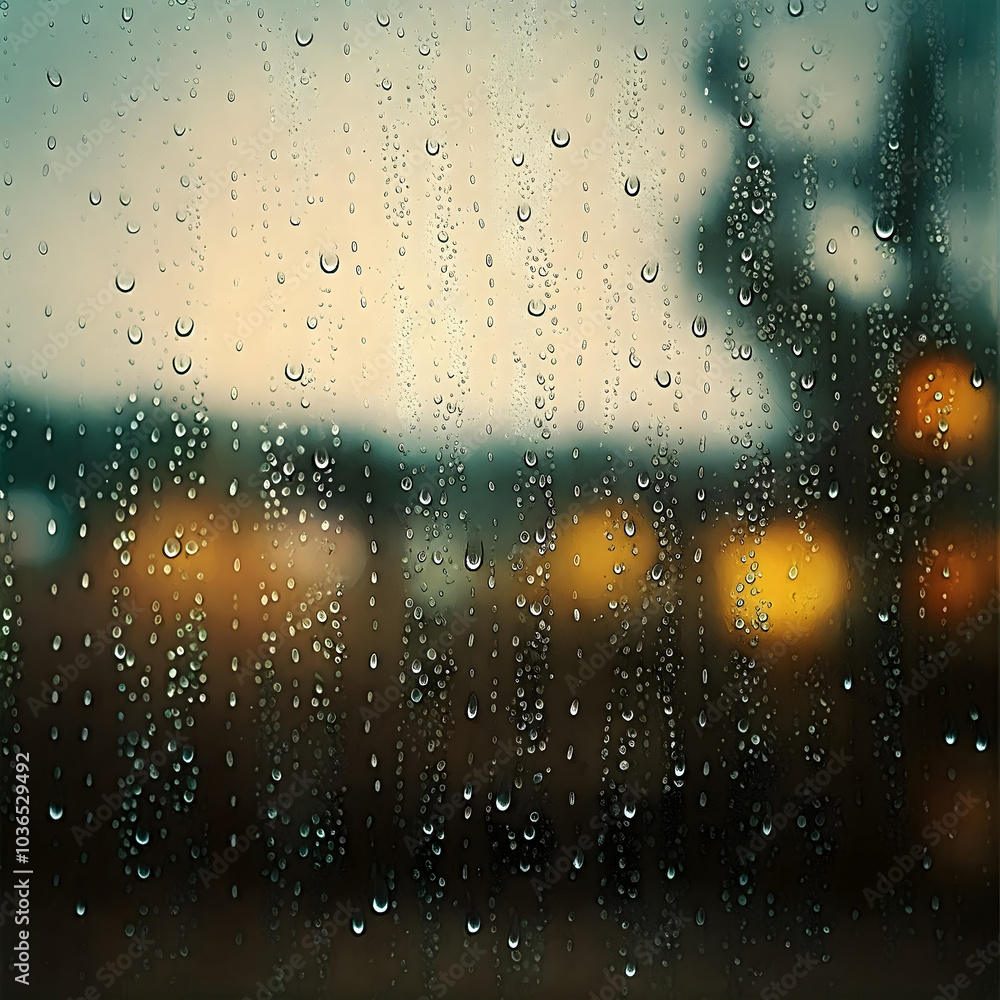 Fototapeta premium raindrops on window