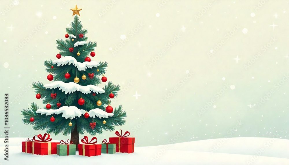 Christmas Serenity – A Simple and Elegant Tree Design Generated by Ai Christmas Serenity – A Simple and Elegant Tree Design Generated by Ai