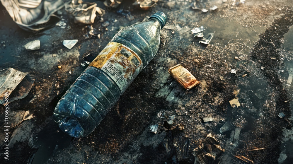 Obraz premium plastic bottle garbage for recycling concept reuse