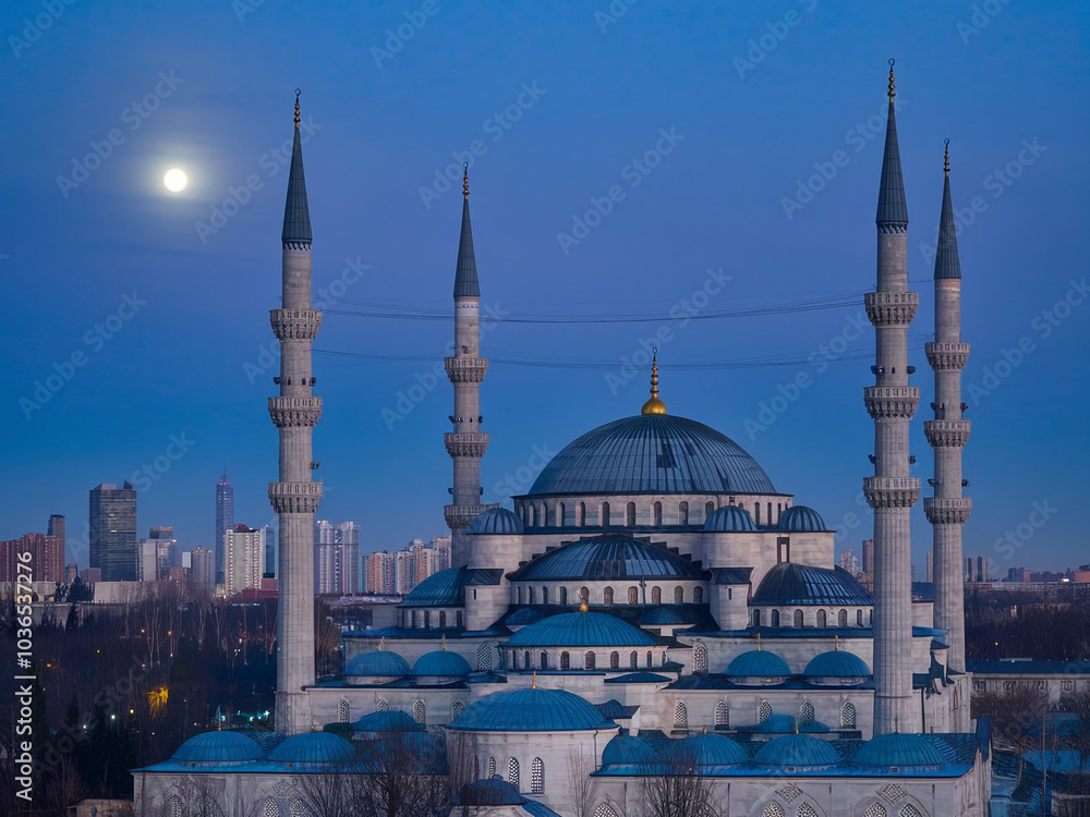 Fototapeta premium Islamic mosque at night photography 21.