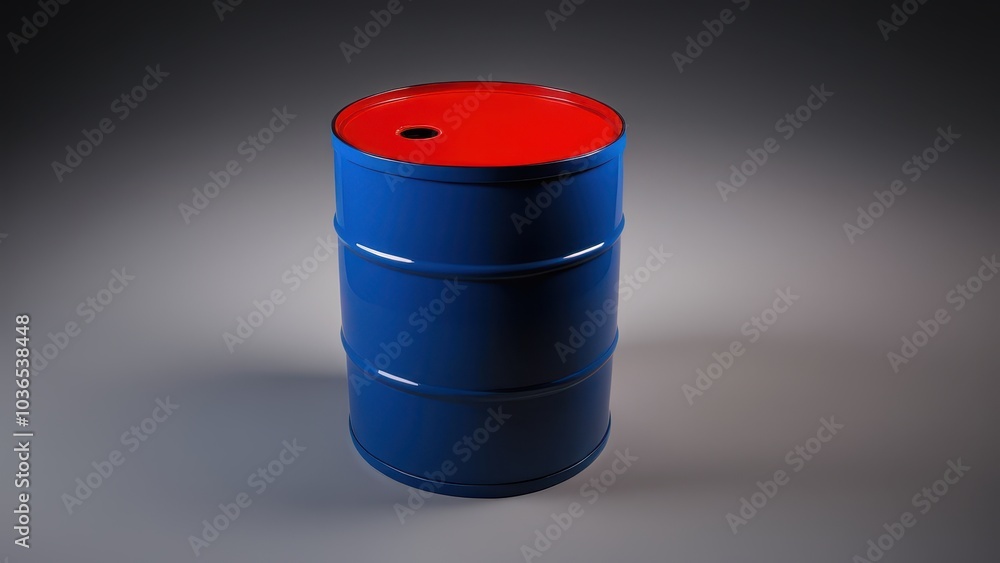 High-quality red blue barrel mockup for packaging design. Lifelike textures and customizable logos or labels, ideal for presenting industrial drums used in liquids or chemical storage High-quality red blue barrel mockup for packaging design. Lifelike textures and customizable logos or labels, ideal for presenting industrial drums used in liquids or chemical storage