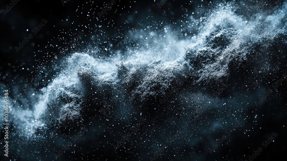 Intriguing cosmic dust cloud swirling in the depths of space as scattered light glimmers in the backdrop of the universe Intriguing cosmic dust cloud swirling in the depths of space as scattered light glimmers in the backdrop of the universe