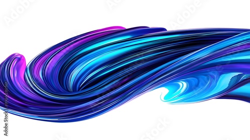 Wallpaper Mural Abstract 3d rendering, twisted shape, modern illustration, background design Torontodigital.ca