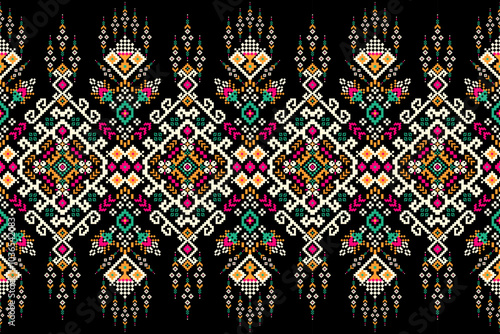 Geometric ethnic oriental pattern vector illustration	