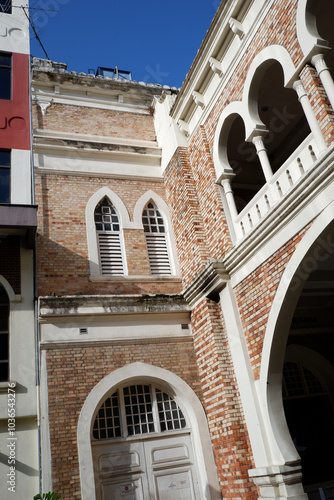 Photography low angle of Sultan Abdul Samad building in Kuala Lumpur, Malaysia
