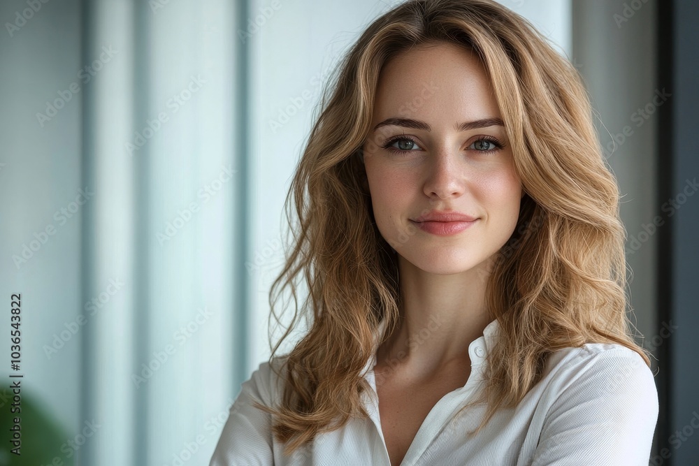 Business woman in office, Generative AI Business woman in office, Generative AI