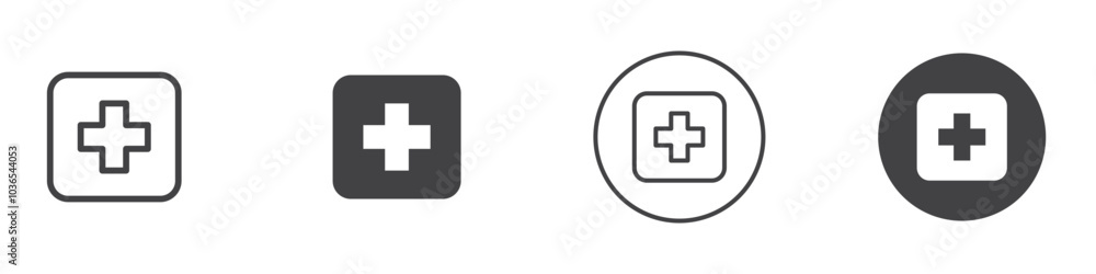 First aid icon Thin line art isolated First aid icon Thin line art isolated