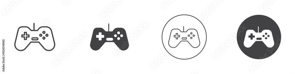 Gaming controller icon Thin line art isolated Gaming controller icon Thin line art isolated