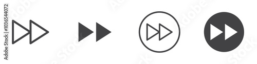 Forward icon Thin line art isolated