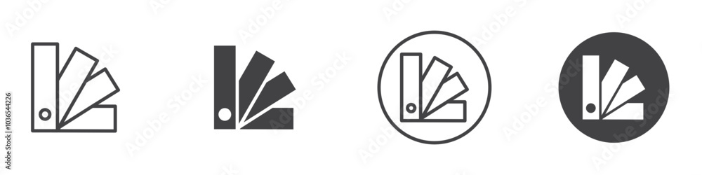 Palette icon Thin line art isolated Palette icon Thin line art isolated