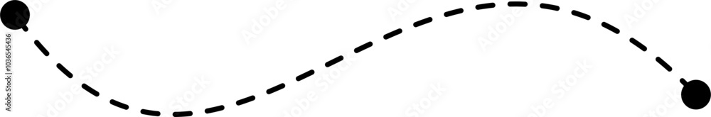 Route map dashed line silhouette Route map dashed line silhouette
