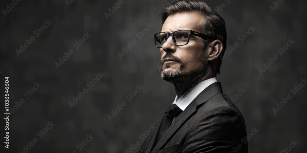 Obraz premium An executive in confident attire, leading with authority and poise.