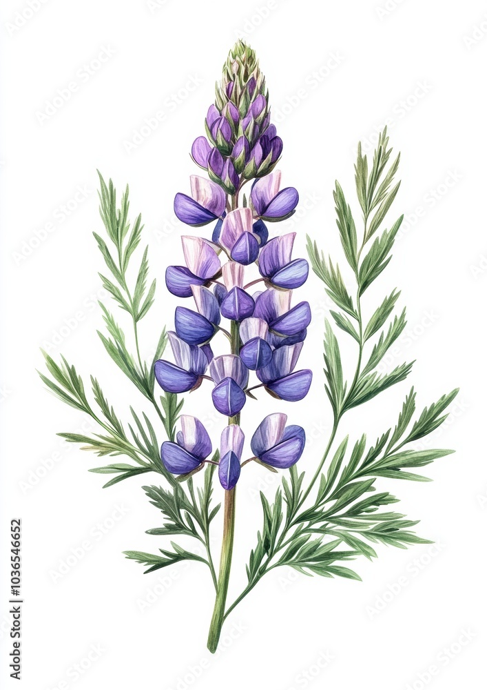 Obraz premium flower illustration in vintage style art, isolated on white background