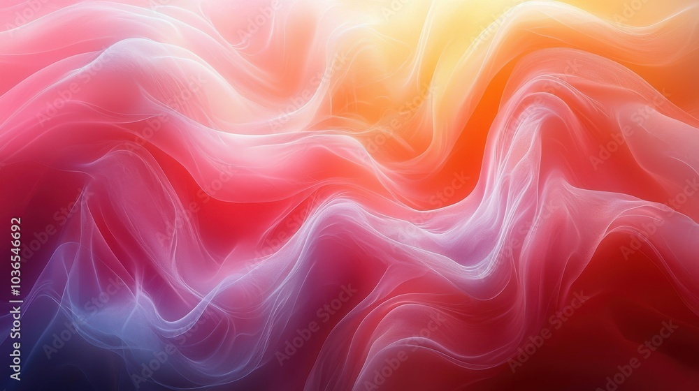 A vibrant swirl of colors creates an abstract design resembling flowing fabric in warm hues of orange, pink, and purple A vibrant swirl of colors creates an abstract design resembling flowing fabric in warm hues of orange, pink, and purple