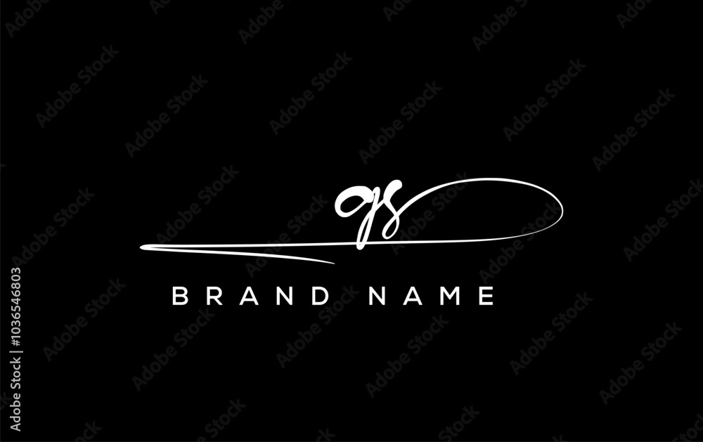 GS letter beauty handwriting vector logo. GS letter beauty handwriting vector logo.