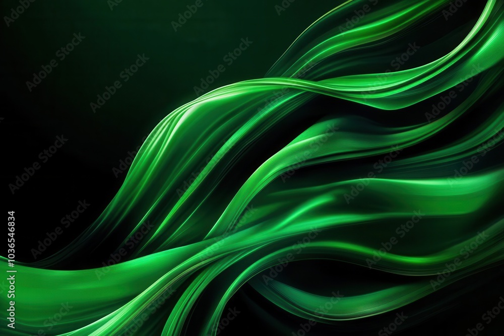 The abstract wallpaper featuring flowing organic green lines The abstract wallpaper featuring flowing organic green lines