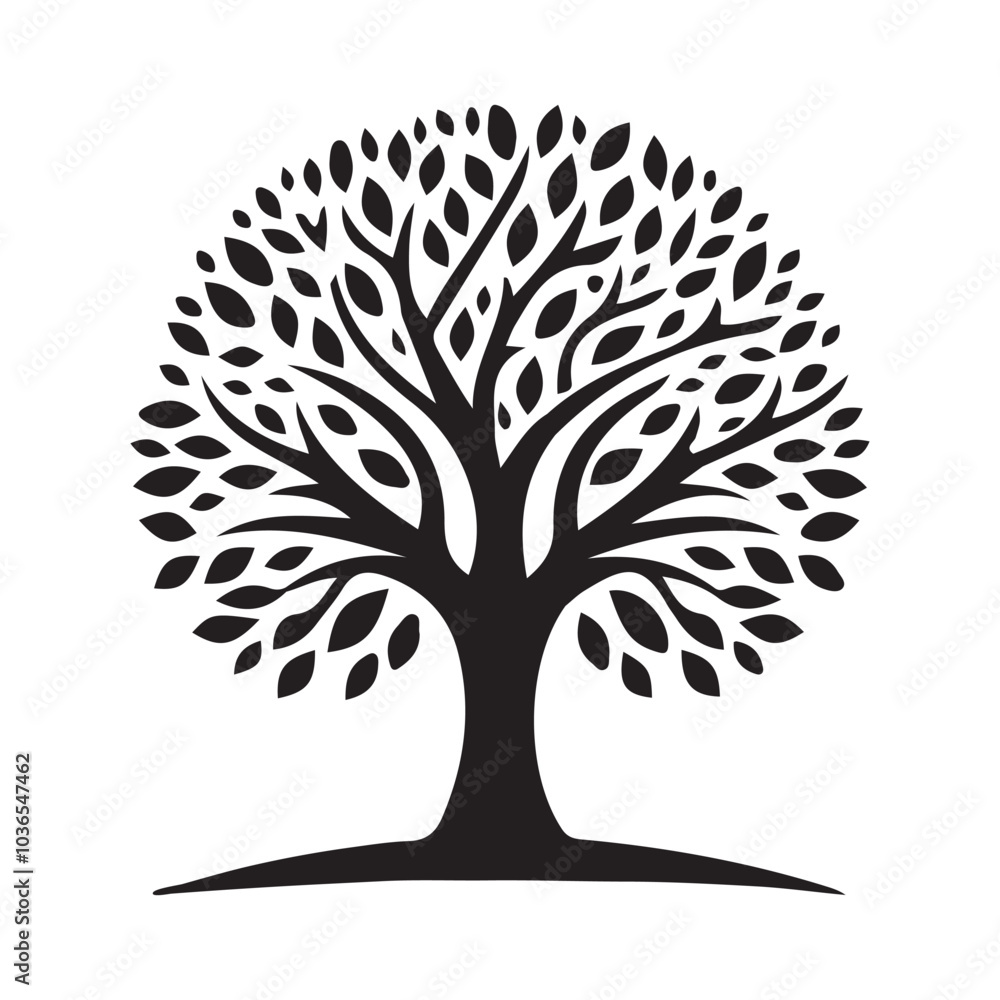 Obraz premium Tree icon with white background