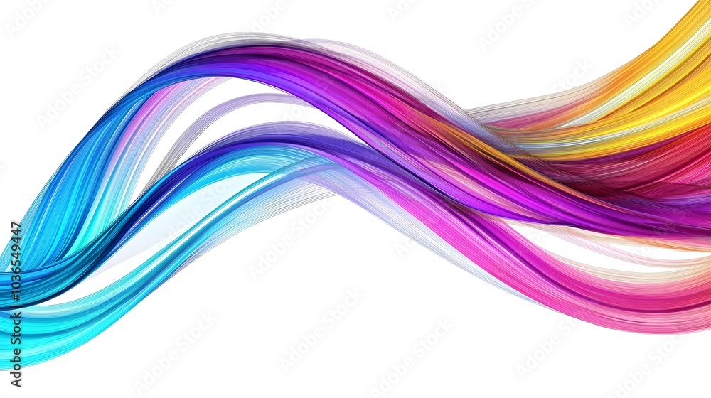 Fototapeta premium Abstract colorful shape, 3d render