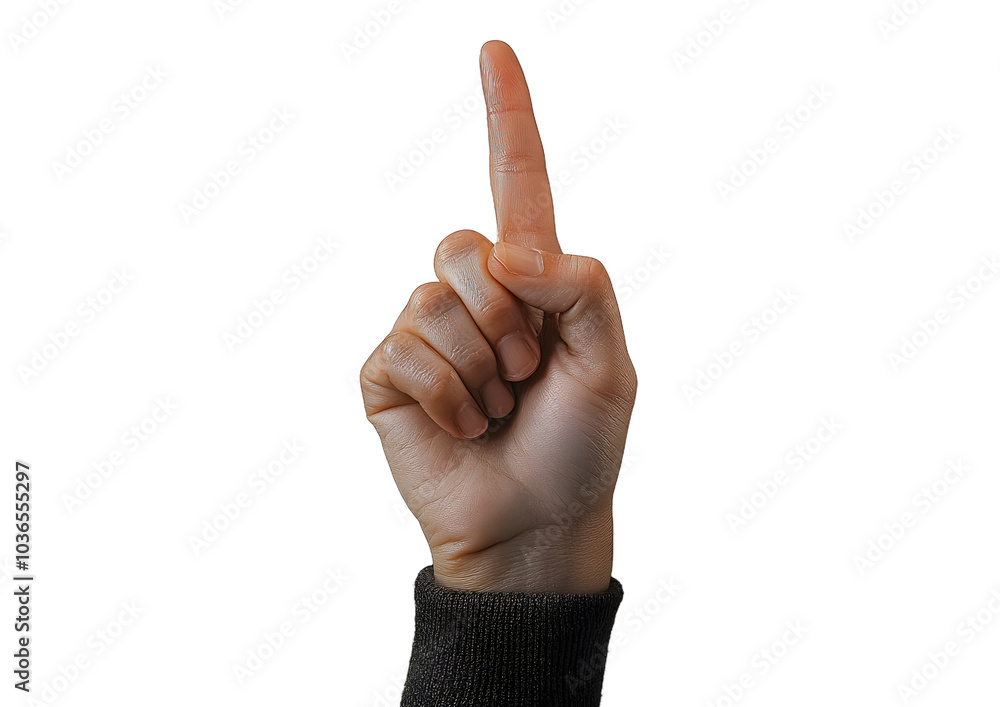 PNG A raised hand with one finger pointing upwards, indicating alertness or a suggestion. Ideal for expressions of ideas. PNG A raised hand with one finger pointing upwards, indicating alertness or a suggestion. Ideal for expressions of ideas.