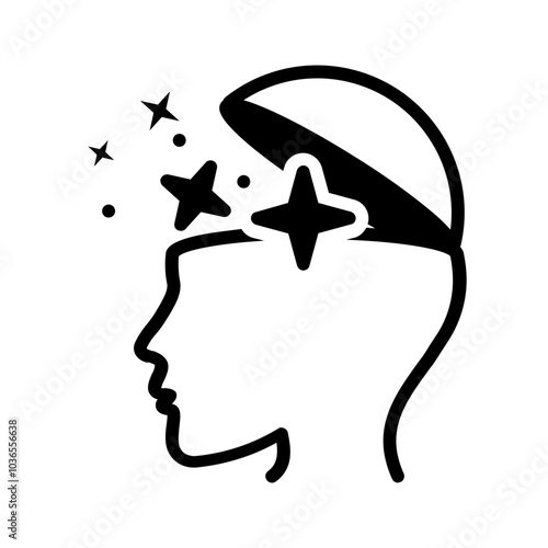 Vector solid black icon for Imagine