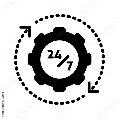 Vector solid black icon for Constantly