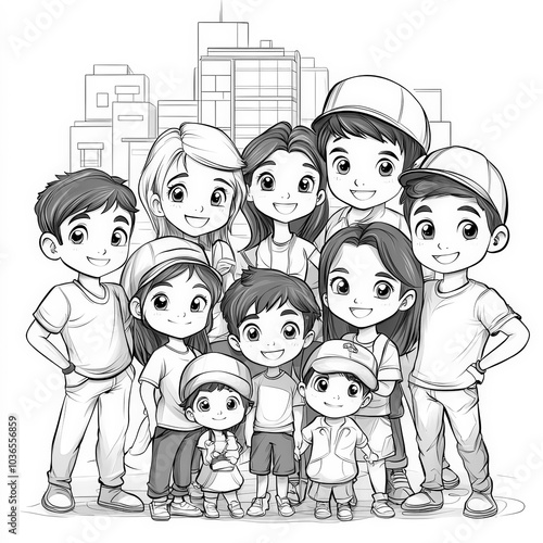 A cheerful community coming...