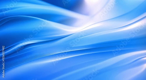 Abstract blue wave background with smooth gradients and flowing lines
