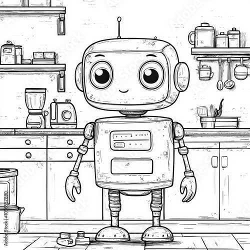 A friendly robot helping in...