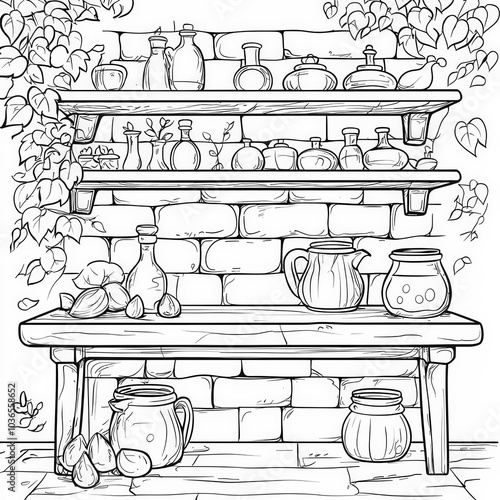 A magical potion shop with ...