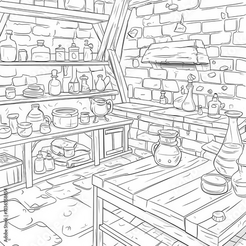 A magical potion-making sce...