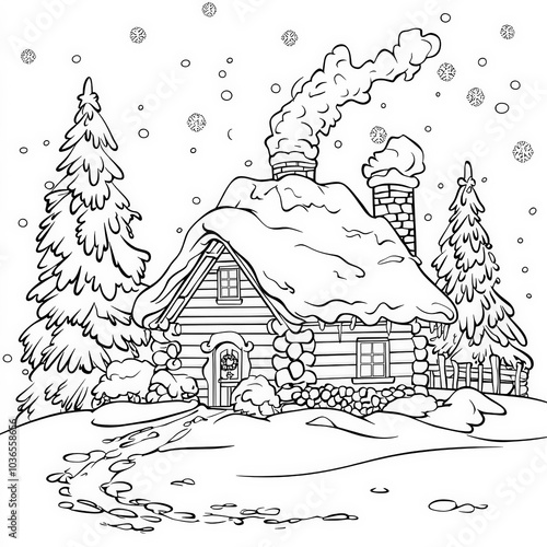 A magical winter cabin with...