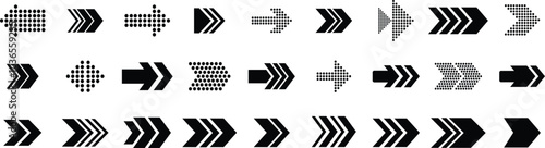 Arrows set of black icons. Arrow icon. Arrow. Cursor. Collection different arrow signs. Modern simple arrows. Vector illustration.