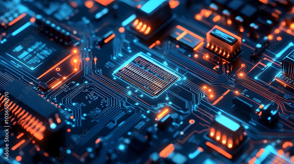 Obraz premium Computer circuit board, web design background. 