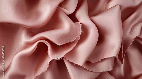 Soft, Draped Pink Fabric with a Subtle Textured Surface