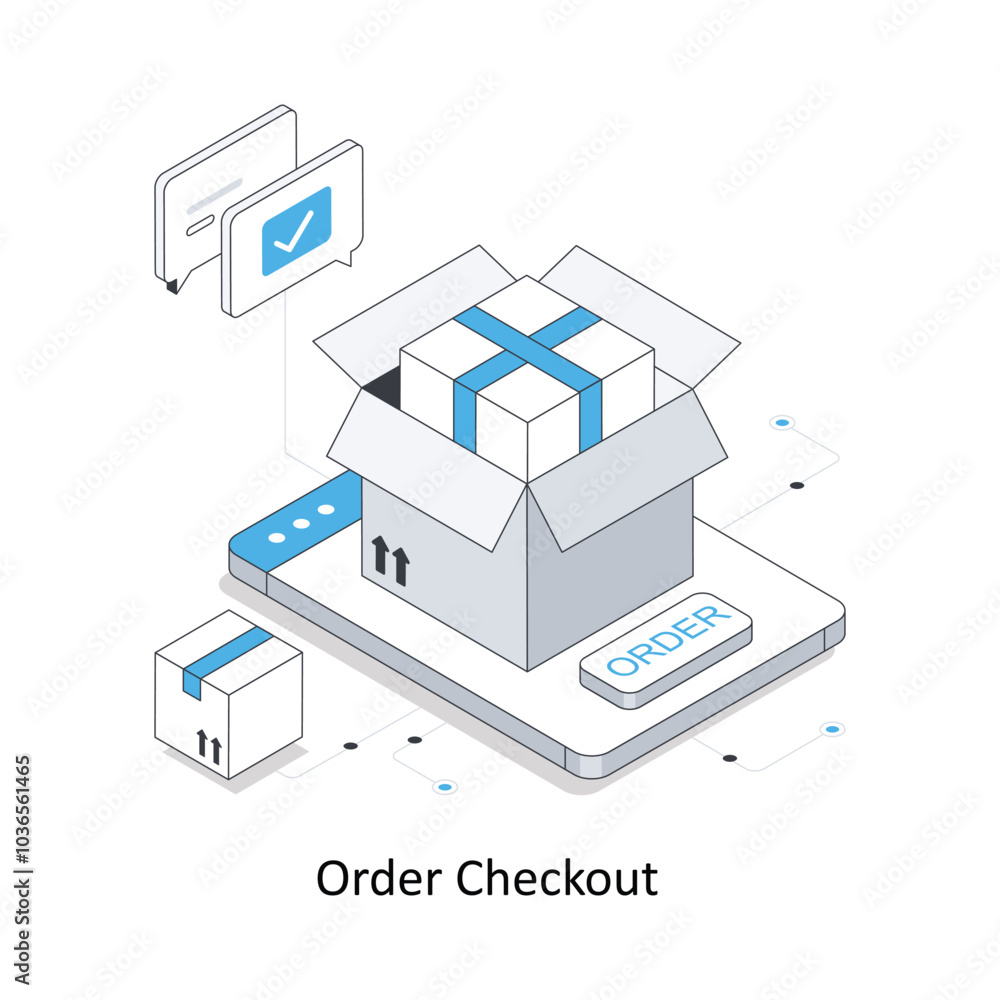 Order Checkout isometric stock illustration. EPS File stock illustration Order Checkout isometric stock illustration. EPS File stock illustration