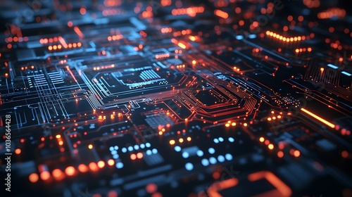 Computer circuit board, web design background. 