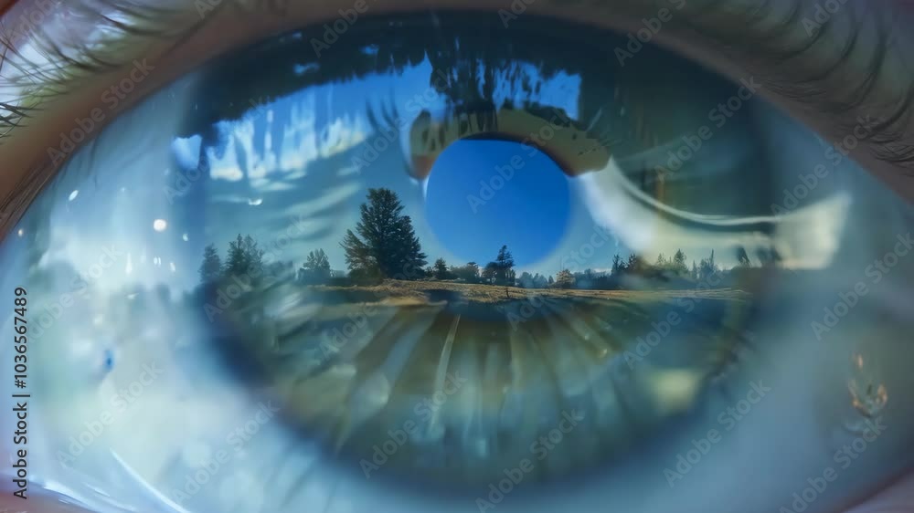 Nature reflected: eye captures stunning forest landscape