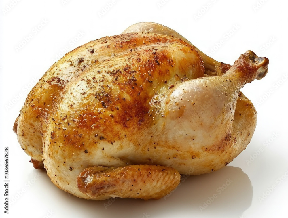 Whole Roasted Chicken Isolated Whole Roasted Chicken Isolated