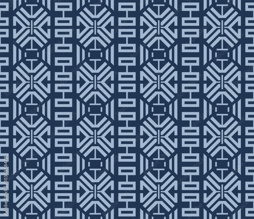 Japanese Hexagon Stripe Vector Seamless Pattern Japanese Hexagon Stripe Vector Seamless Pattern