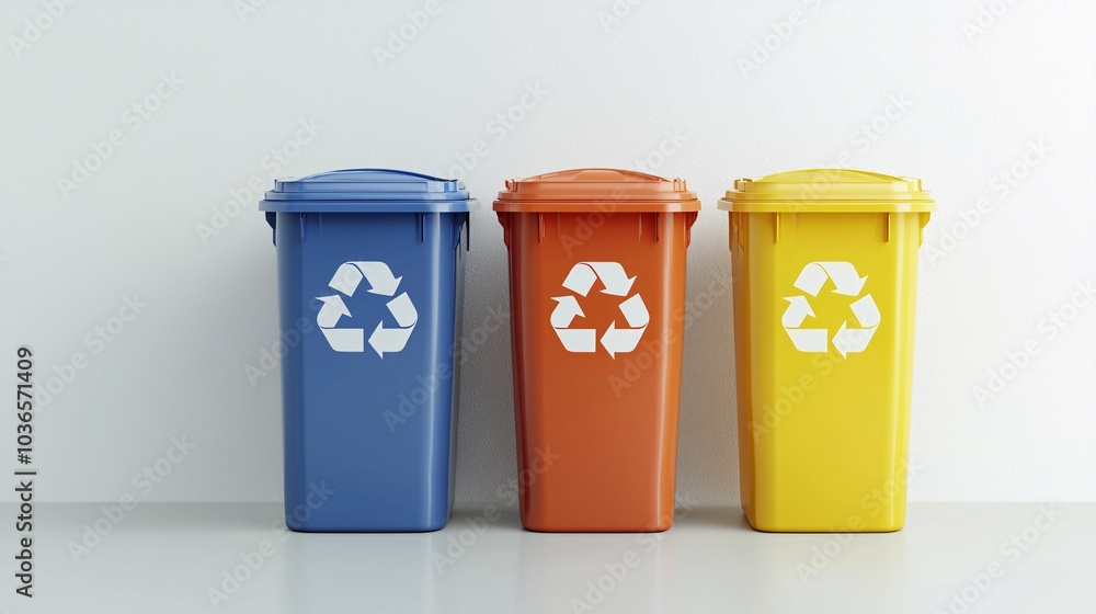A sleek rubbish bin mockup set against a pristine backdrop, perfect for highlighting recycling initiatives or waste management visuals. A sleek rubbish bin mockup set against a pristine backdrop, perfect for highlighting recycling initiatives or waste management visuals.