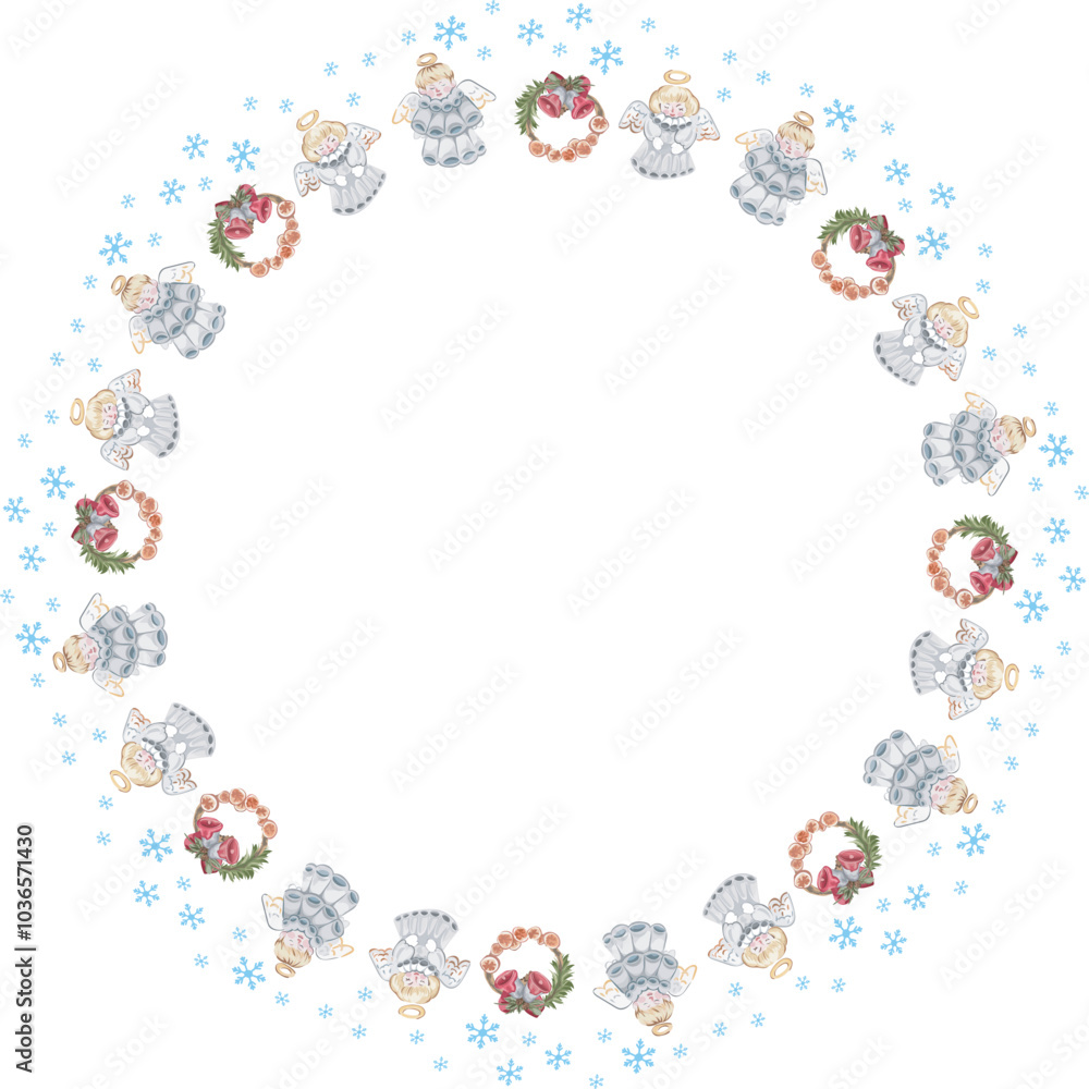 Cute christmas wreath. Vector illustration. Cute christmas wreath. Vector illustration.