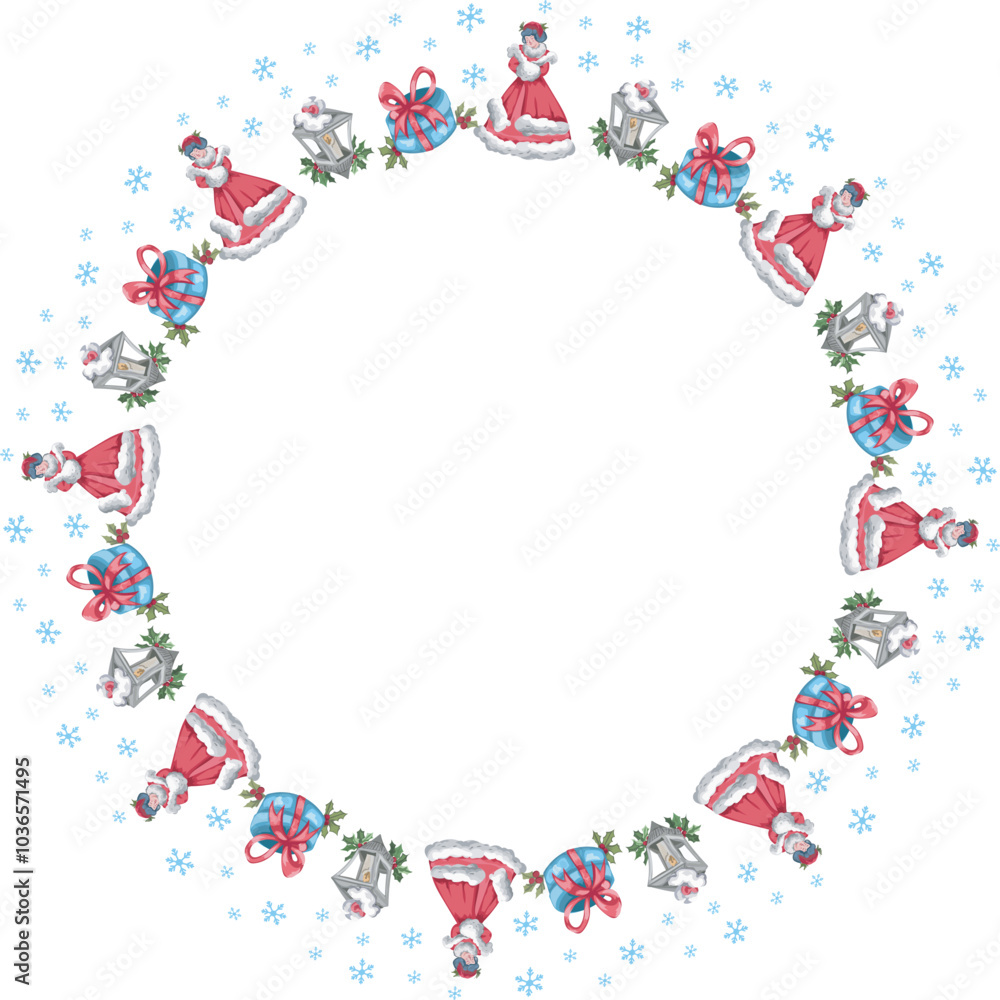 Cute christmas wreath. Vector illustration. Cute christmas wreath. Vector illustration.