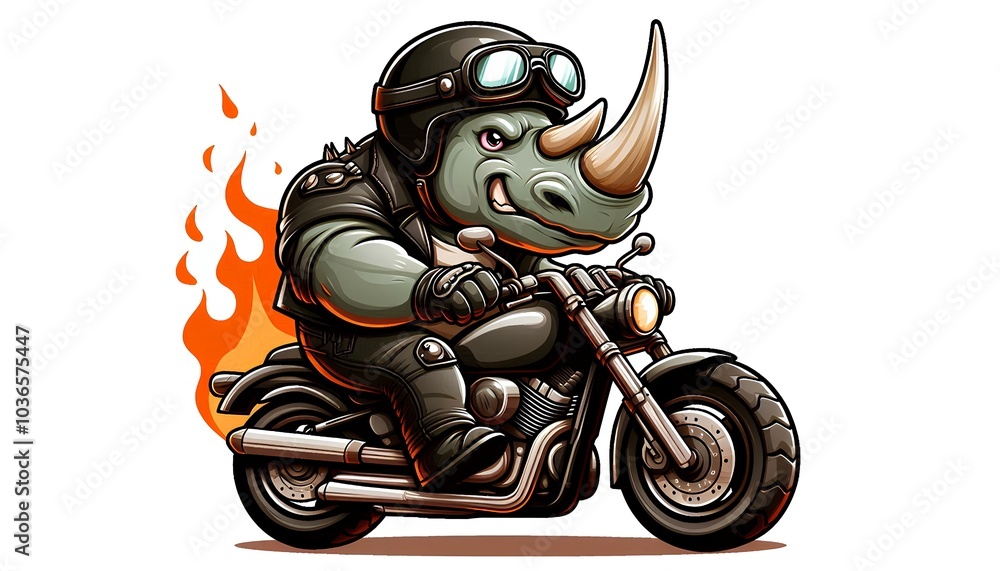 Rhino Rider A Fun Cartoon Character Rhino Rider A Fun Cartoon Character