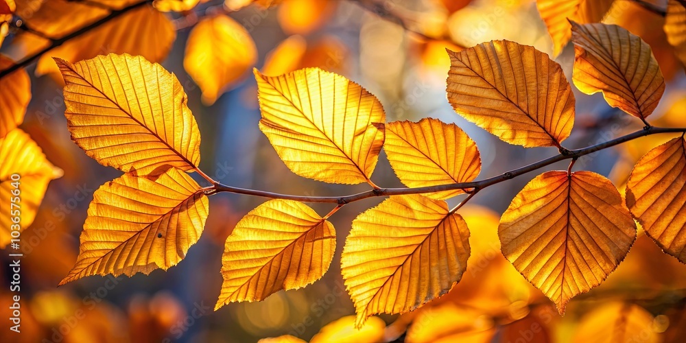 Golden Leaves Illuminated by the Sun's Warm Embrace Golden Leaves Illuminated by the Sun's Warm Embrace