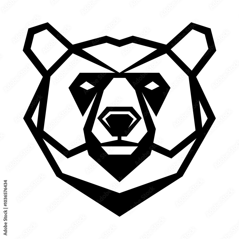 Geometric bear head vector logo Geometric bear head vector logo
