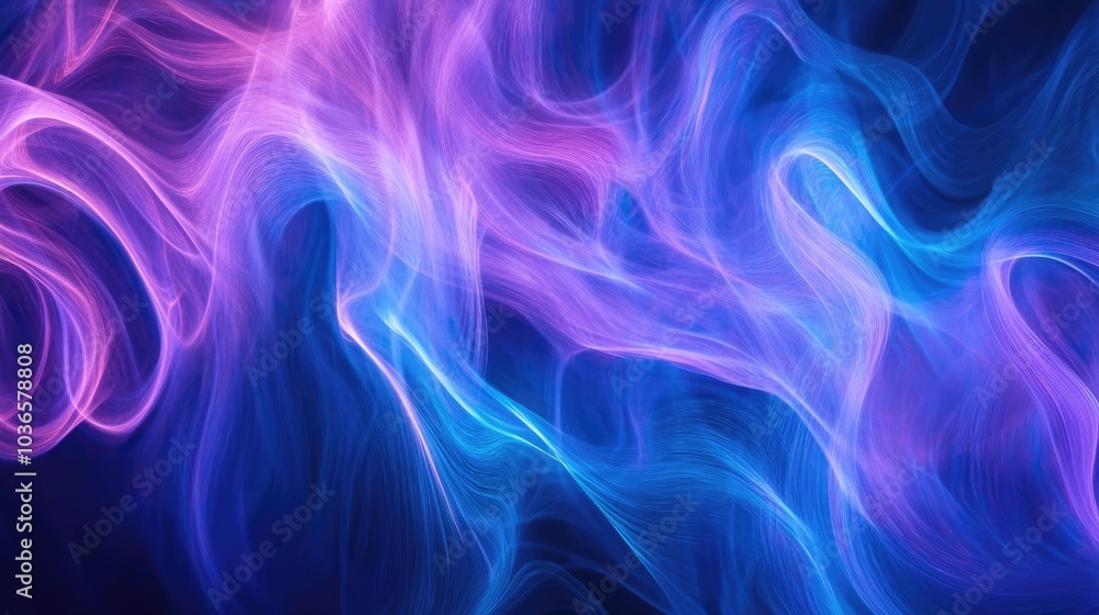 Line art illustration featuring an abstract background created through light painting techniques Blue and purple hues are captured with long exposure showcasing ripples and swirls on a dark backdr Line art illustration featuring an abstract background created through light painting techniques Blue and purple hues are captured with long exposure showcasing ripples and swirls on a dark backdr