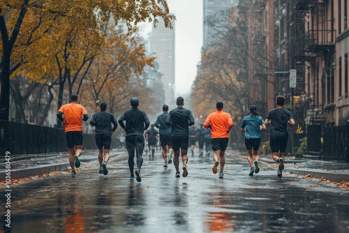 Obraz na płótnie Street running club, Generative AI w salonie